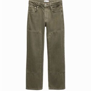 Mid Rise Green Jeans